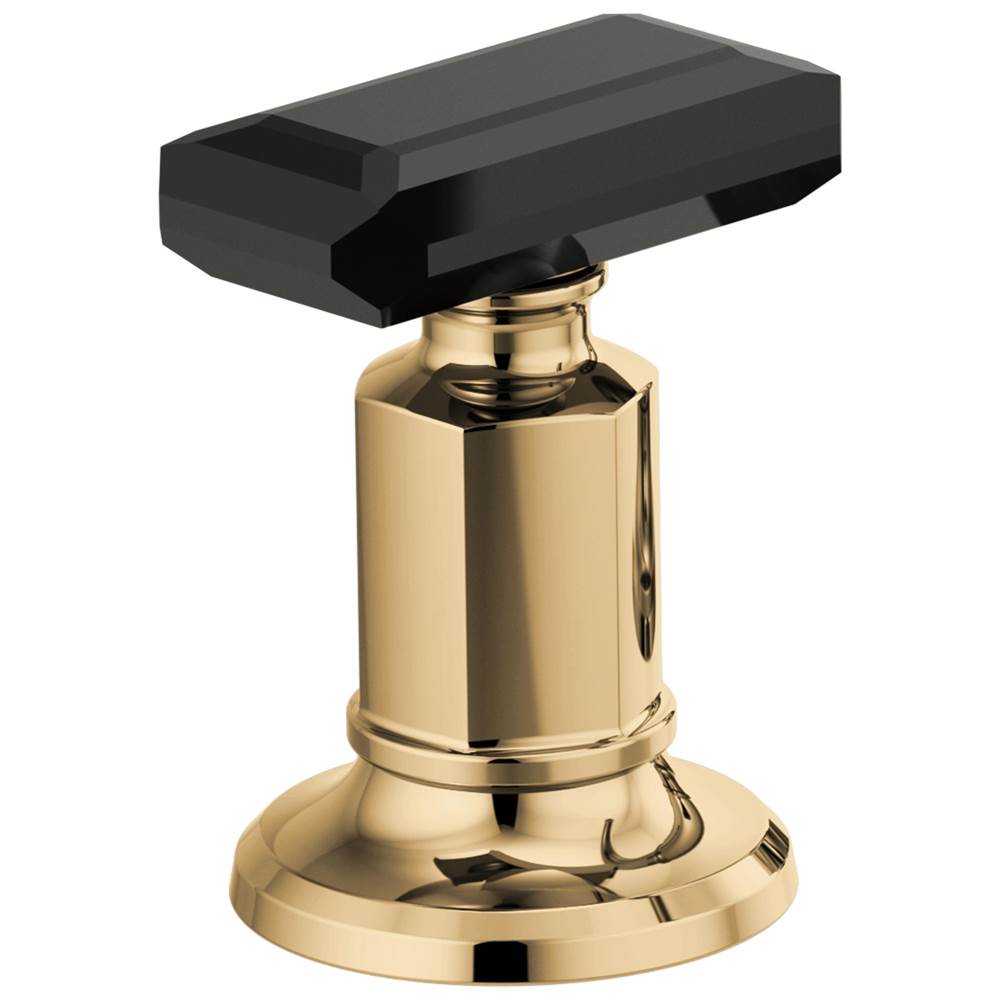 Invari Wall Mount Lavatory Black Crystal Knob Handle Kit