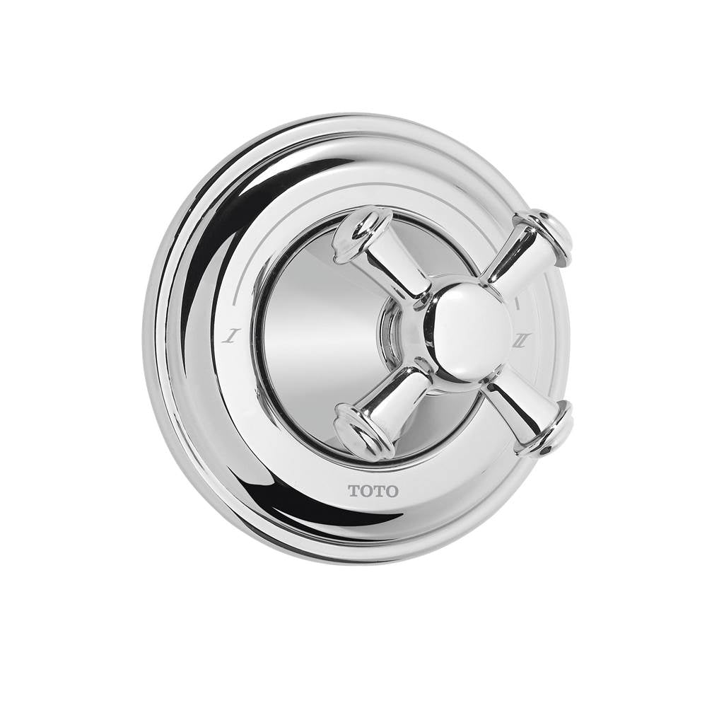 Toto Vivian™ Cross Handle Three-Way Diverter Trim With Off, Polished Chrome