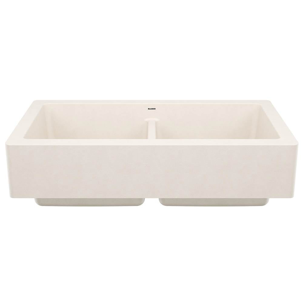 Vintera SILGRANIT 33" Double Bowl Apron-Front Farmhouse Sink - Volcano Gray