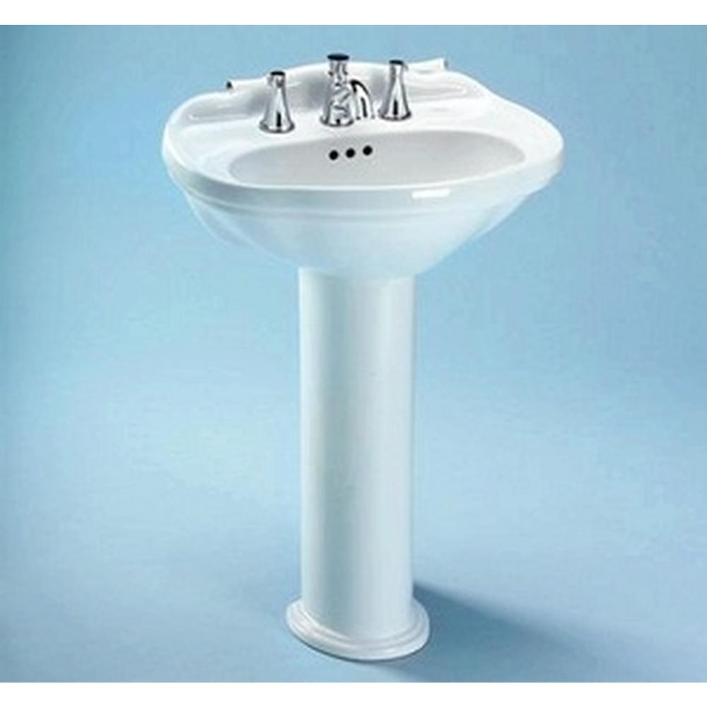 Whitney Pedestal Lavatory Single Hole - Cotton
