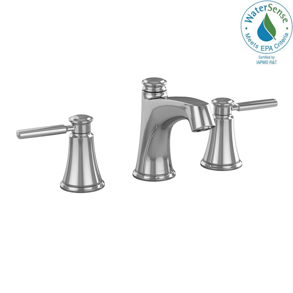 Toto Keane Two Handle Widespread 1.2 Gpm Bathroom Sink Faucet, Polished Chrome - Tl211Dd12Rno.Cp