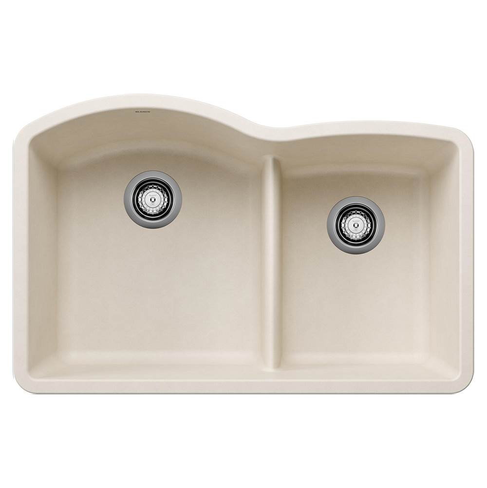 Diamond SILGRANIT 32" 60/40 Double Bowl Undermount Kitchen Sink with Low Divide - Volcano Gray