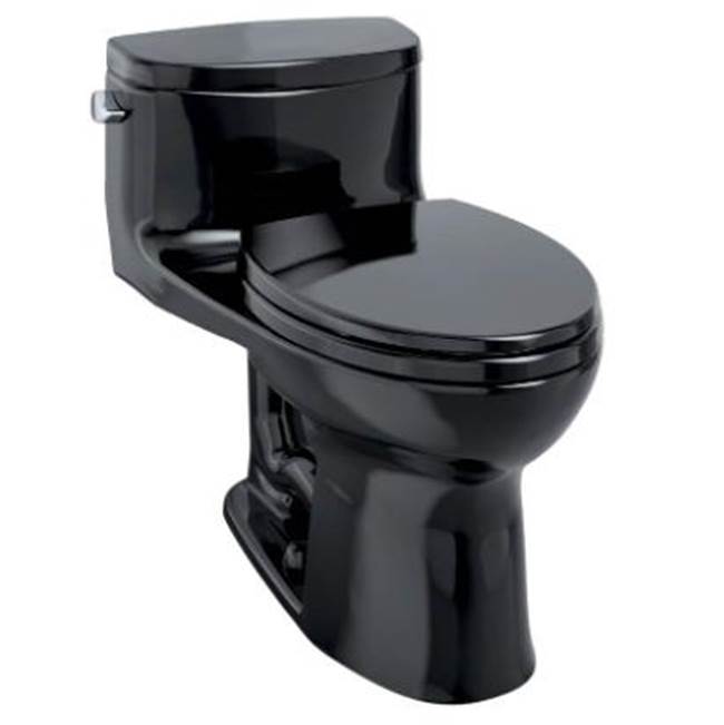 Toto Supreme Ii One-Piece Elongated 1.28 Gpf Universal Height Toilet With Ss124 Softclose Seat, Washlet+ Ready, Ebony