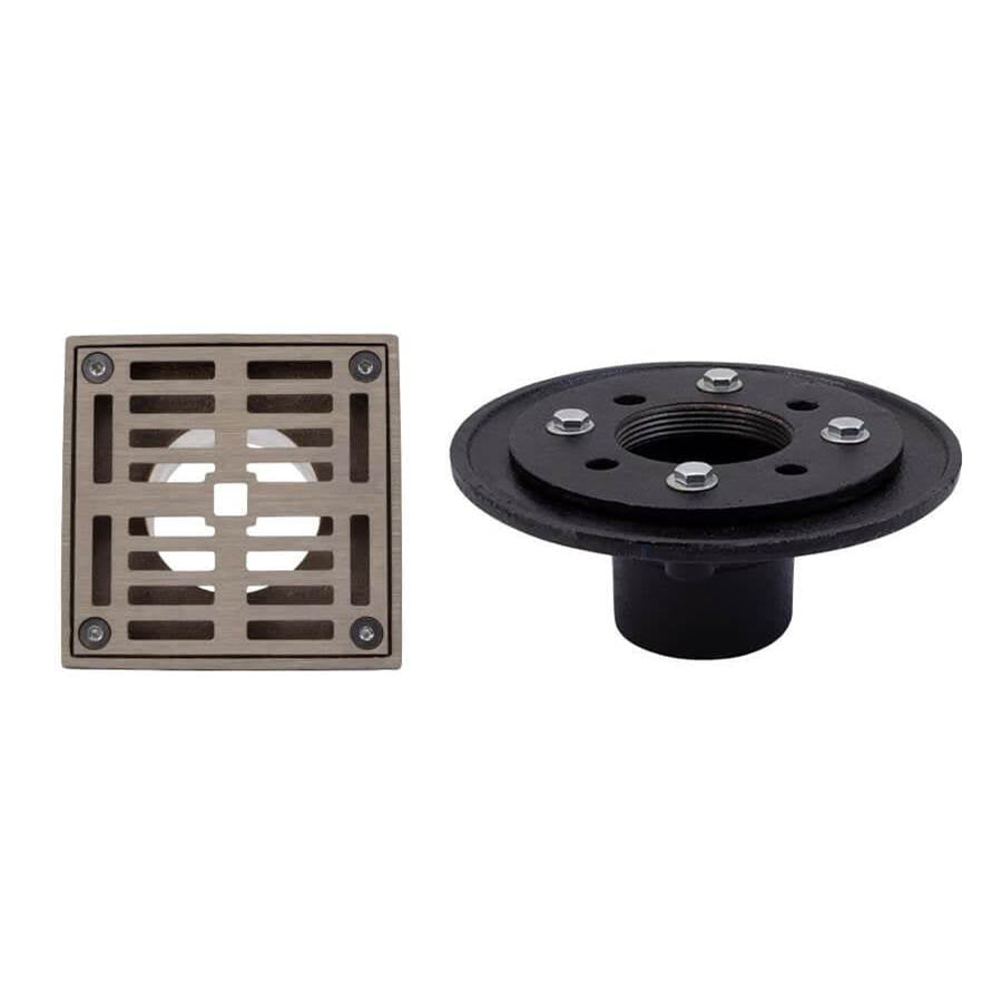 4" Square Complete Shower Drain - ABS