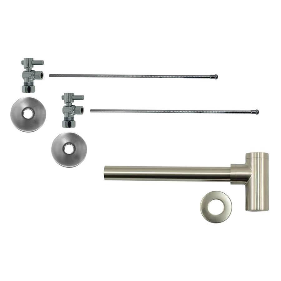 Lavatory Supply Kit - Mini Lever Handle with 1/4 Turn Ball Valve (MT521-NL) - Angle, Round Bottle Trap