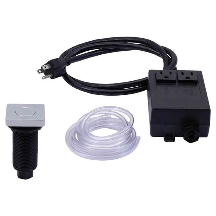 Square “Deluxe” Flush Waste Disposer Air Switch with Freedom Mount