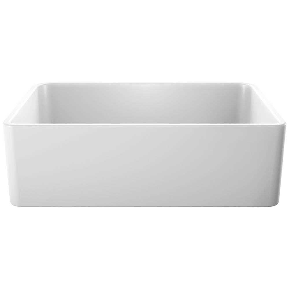 Cerana 33" Fireclay Single Bowl Apron-Front Farmhouse Sink - White