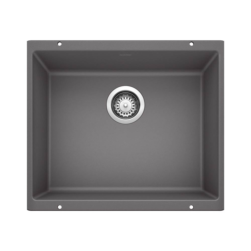 Precis SILGRANIT 21" Single Bowl Undermount Kitchen Sink - Cinder