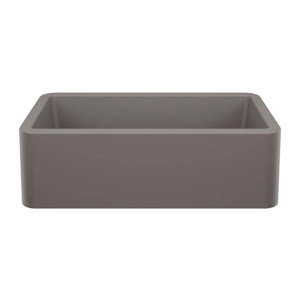 Ikon SILGRANIT 33" Single Bowl Apron-Front Farmhouse Sink - Volcano Gray