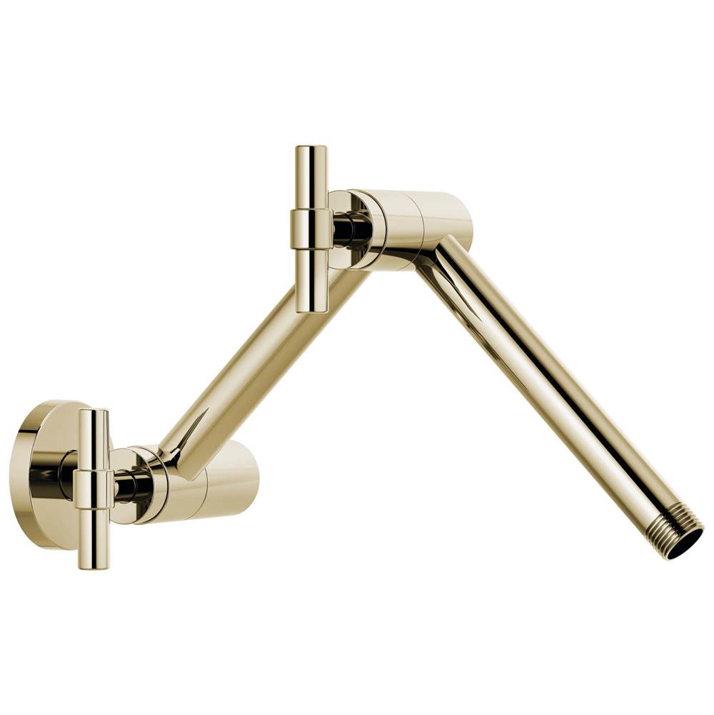 Universal Showering Linear Round Jointed Wall Mount Shower Arm And Flange