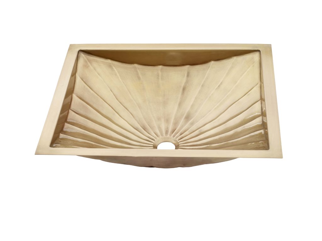 Thompson Traders BSU-20ASG San Miguel Bathroom Sink in Antique Satin Gold
(Ribbed)