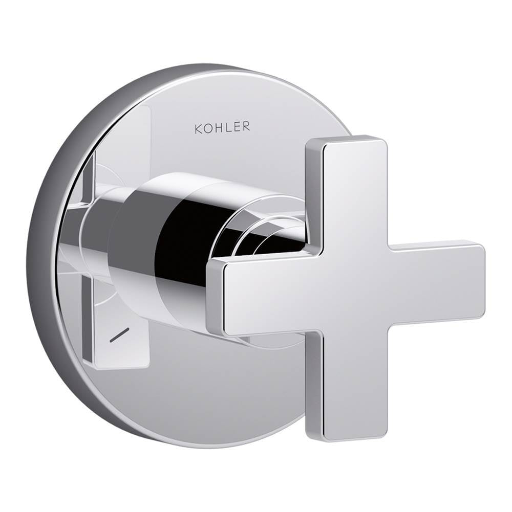 Composed MasterShower transfer valve trim with cross handle
