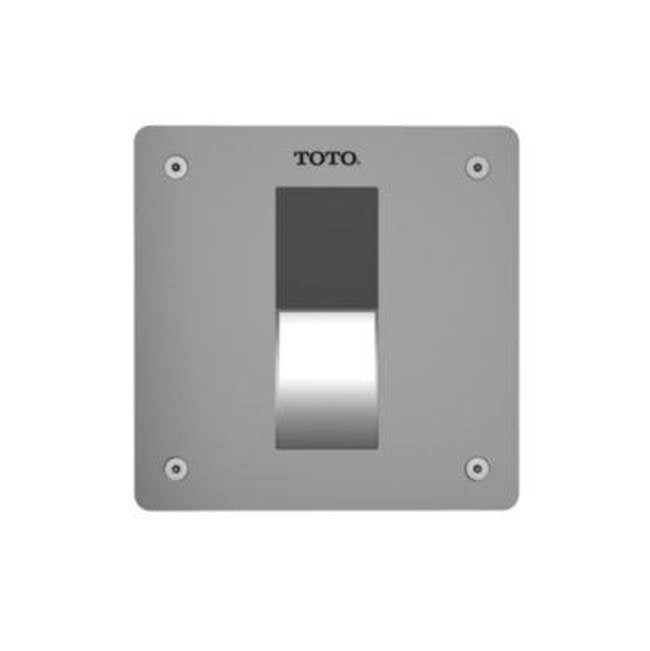 Toto Ecopower Touchless 1.6 Gpf Toilet Flushometer Valve With 4 X 4 Cover Plate And Vacuum Breaker Set For Back Spud, Stainless Steel