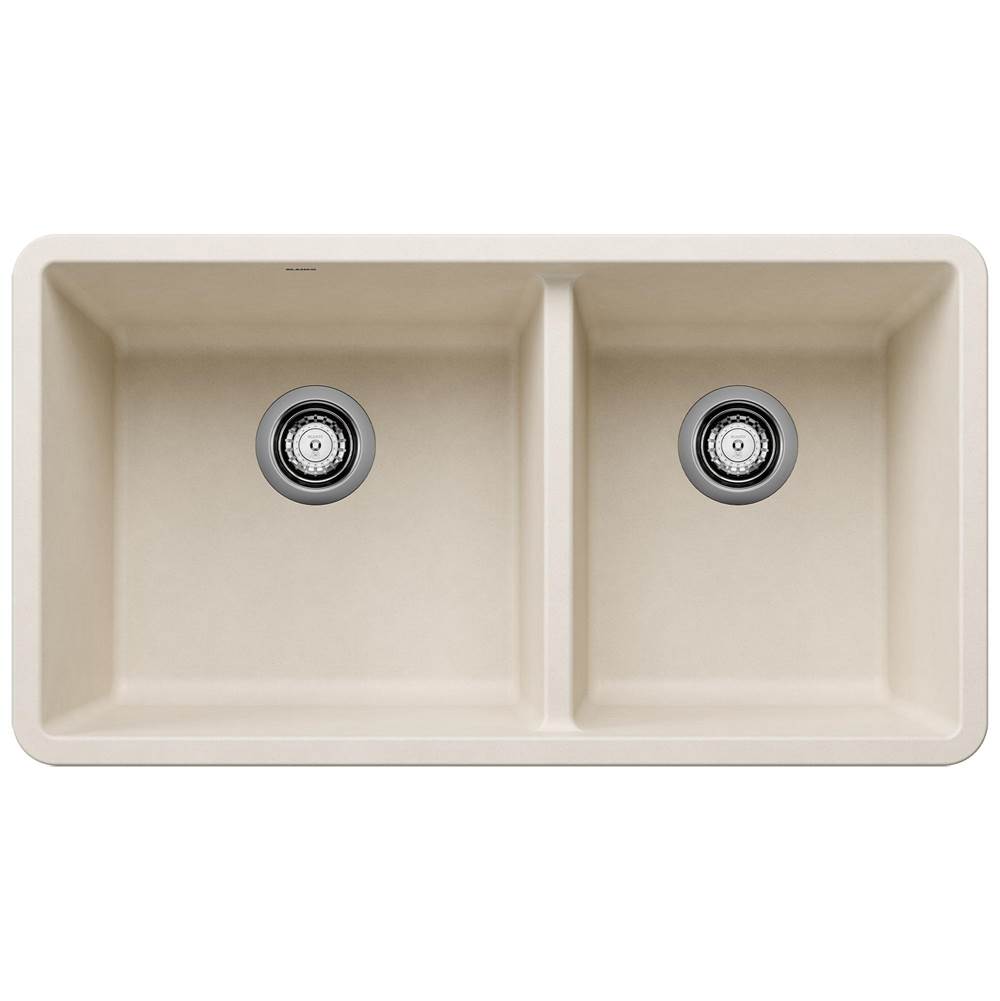 Precis SILGRANIT 33" 60/40 Double Bowl Undermount Kitchen Sink - Volcano Gray