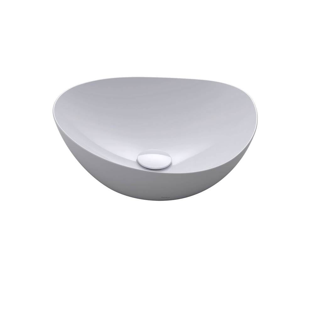 Toto Kiwami Asymmetrical Vessel Bathroom Sink With Cefitontect , Clean Matte
