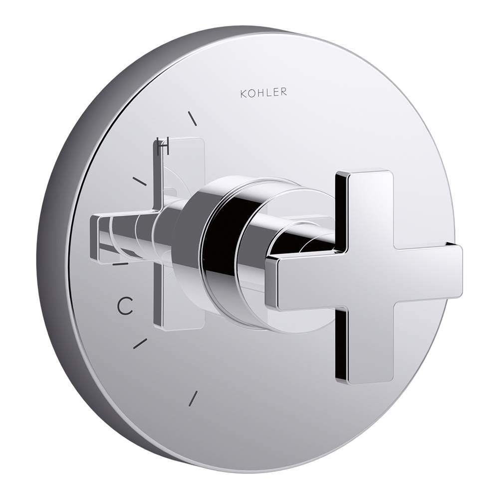 Composed Rite-Temp valve trim with cross handle
