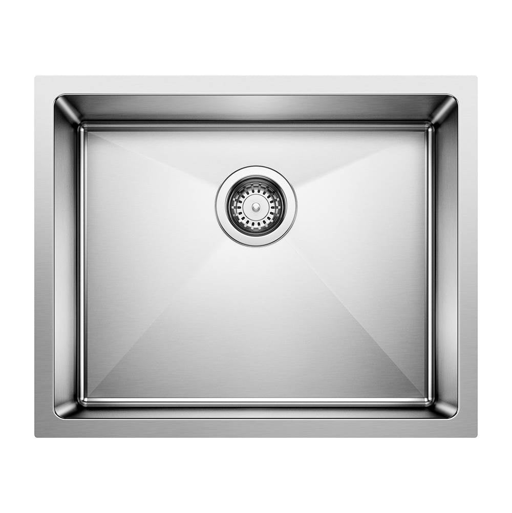 Quatrus R15 22" Single Bowl Undermount Stainless Steel Kitchen Sink