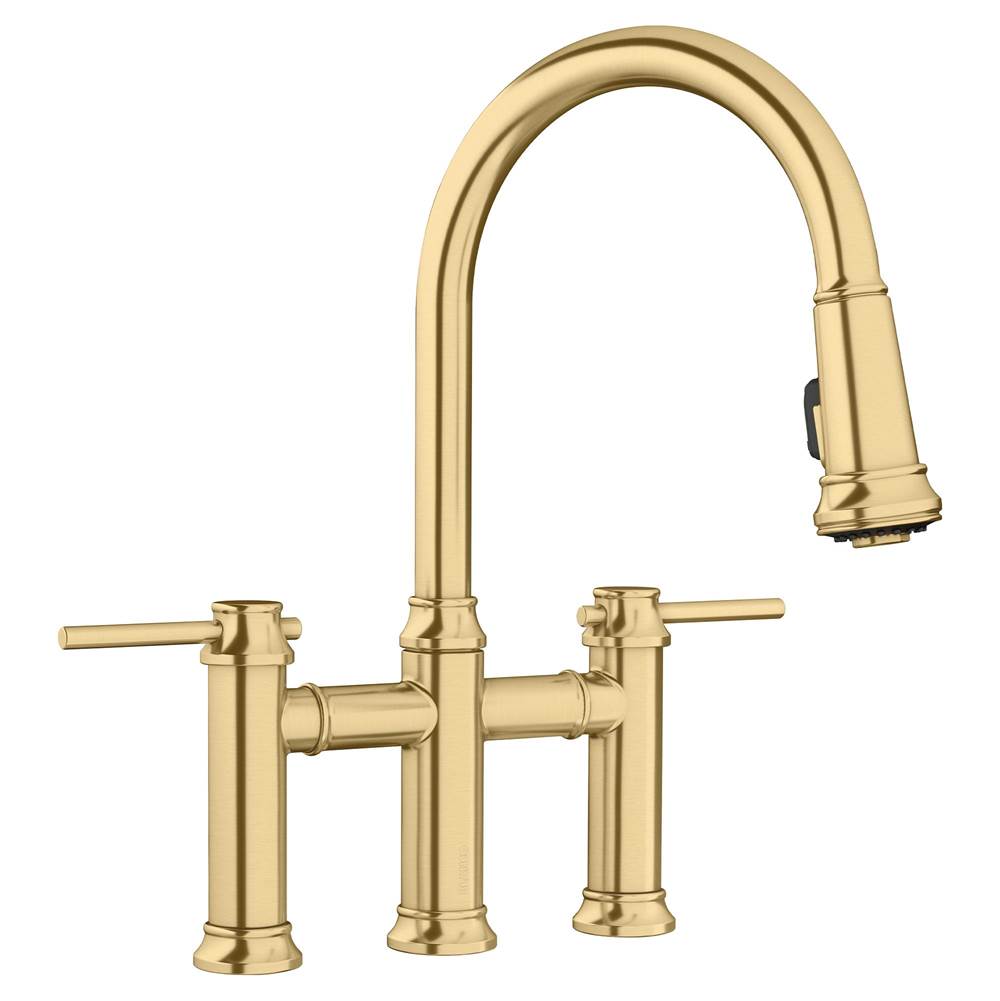 Empressa Pull-Down Dual-Spray Bridge Faucet - Matte Black