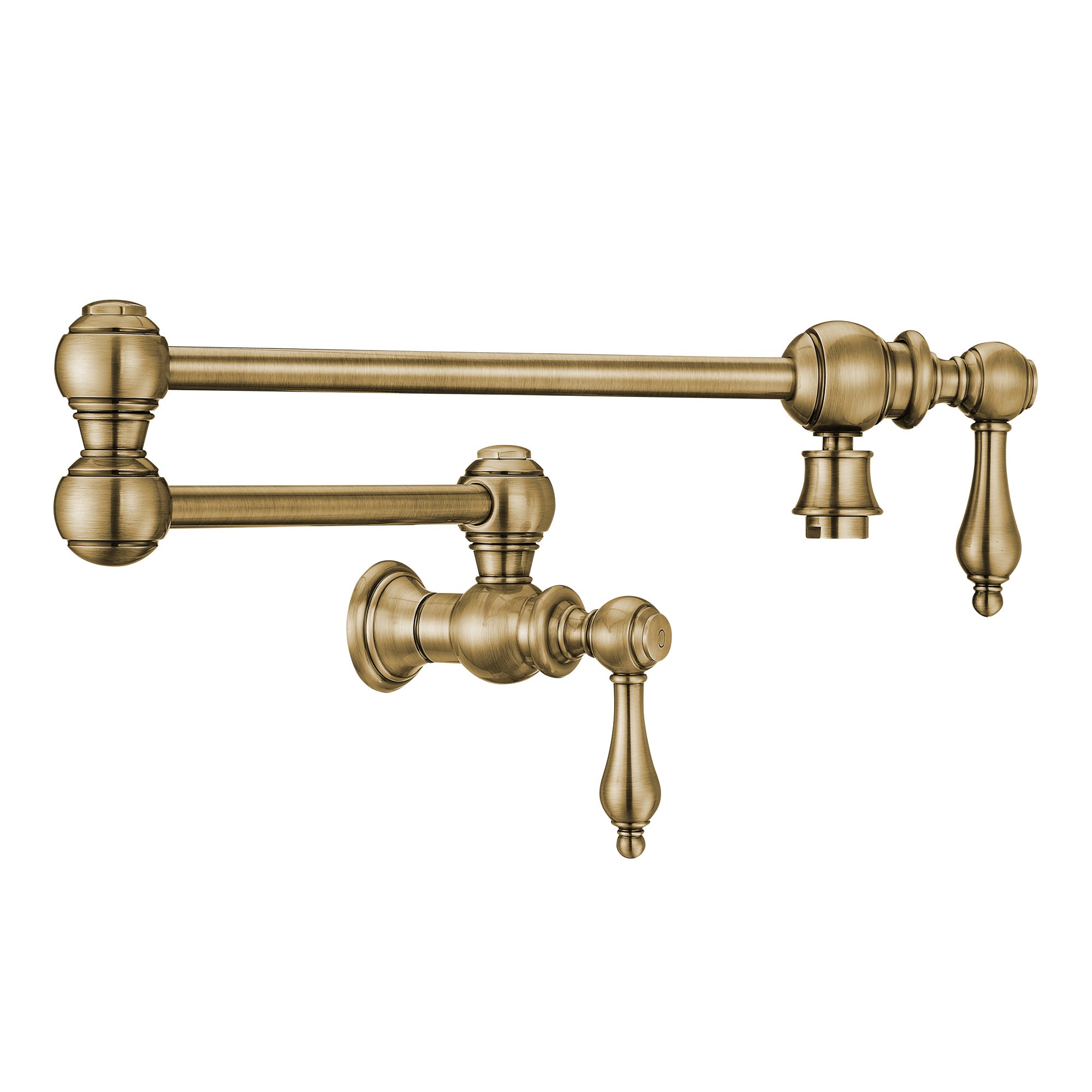 Vintage III Plus Wall Mount Retractable Swing Spout Pot Filler with Cross Handles