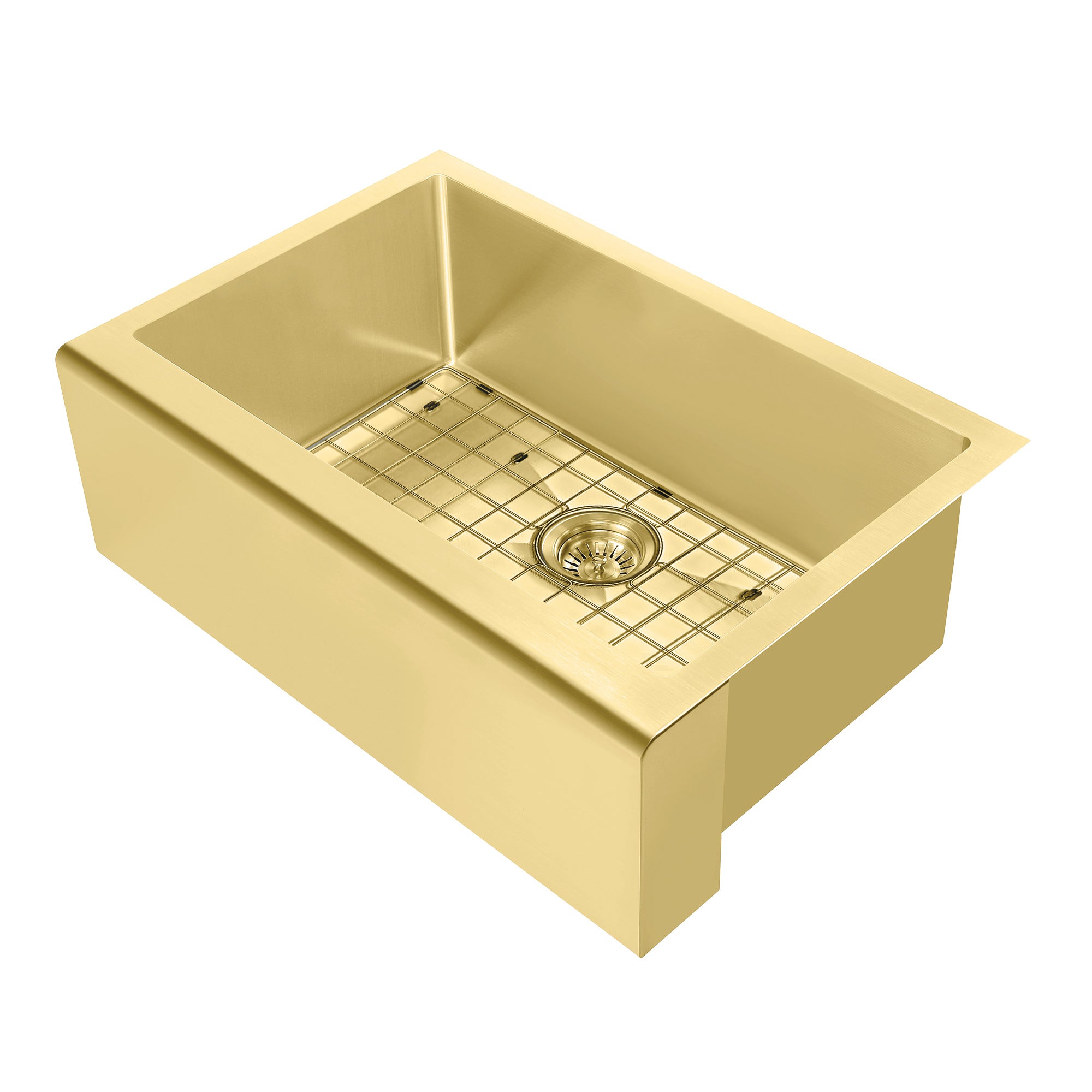Noah Plus 16 gauge Single Bowl Undermount Sink Set with a seamless customized front Apron