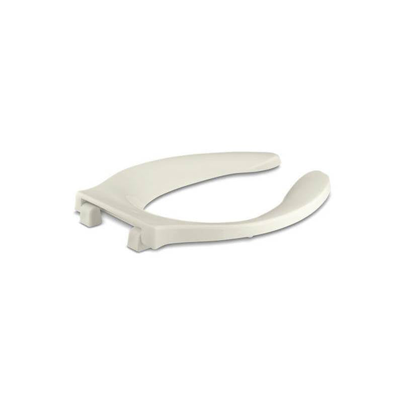 Stronghold Elongated toilet seat with integrated handle and check hinge