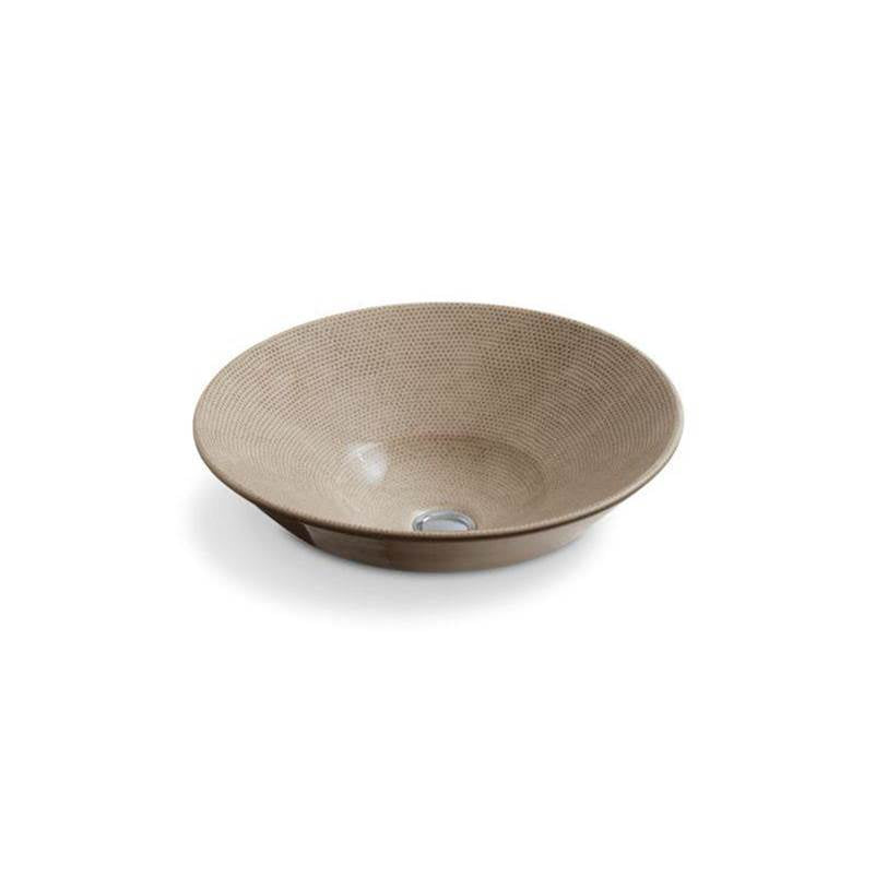 Conical Bell 16-1/4" round vessel bathroom sink, no overflow