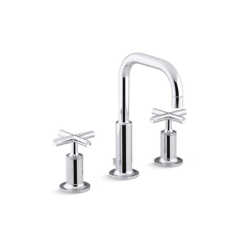 Purist Widespread bathroom sink faucet with Cross handles, 1.2 gpm