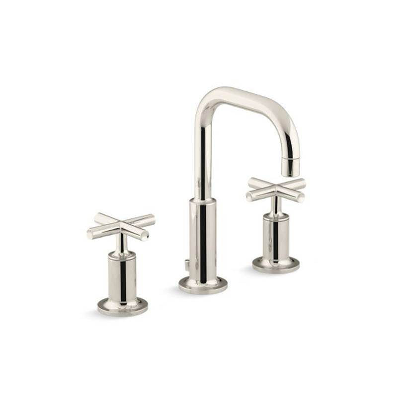 Purist Widespread bathroom sink faucet with Cross handles, 1.2 gpm