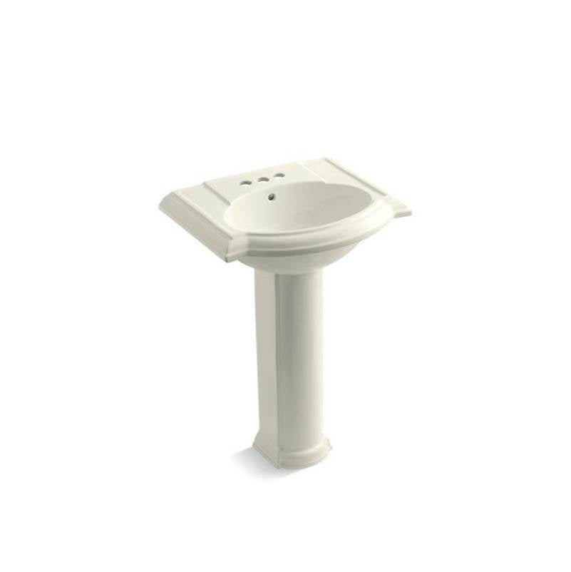 24-1/4" rectangular pedestal bathroom sink