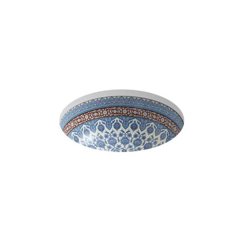 Marrakesh Camber 16-1/4" round undermount bathroom sink, no overflow