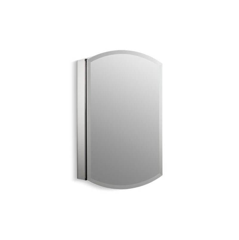 Archer 20" W x 31" H aluminum single-door medicine cabinet, beveled edges