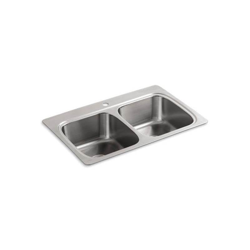 Verse 33" top-mount double-bowl kitchen sink