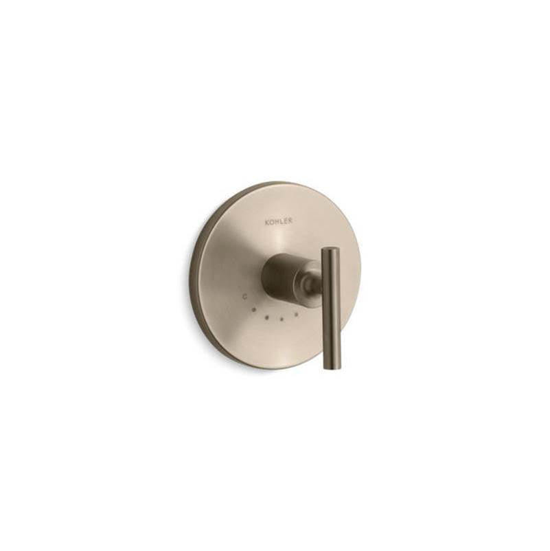 Purist MasterShower temperature control valve trim with lever handle