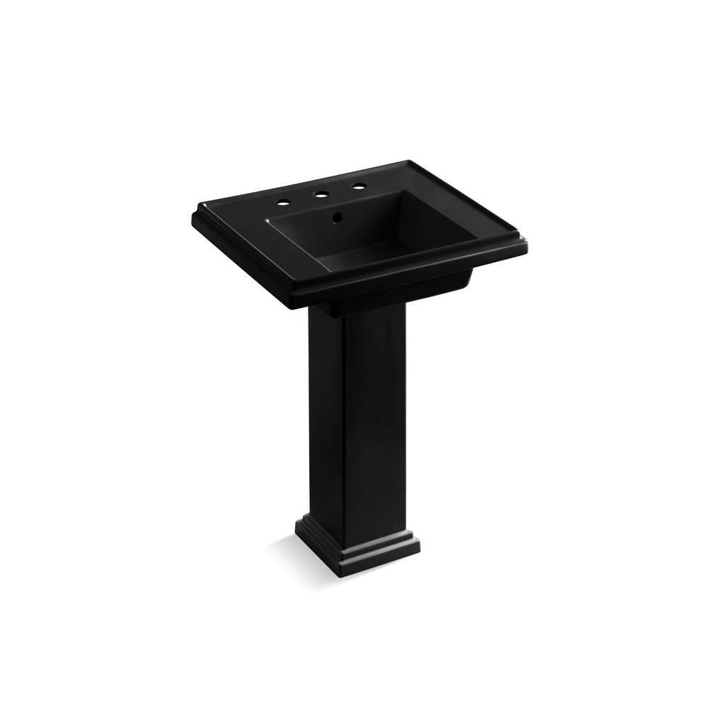 24" square pedestal bathroom sink