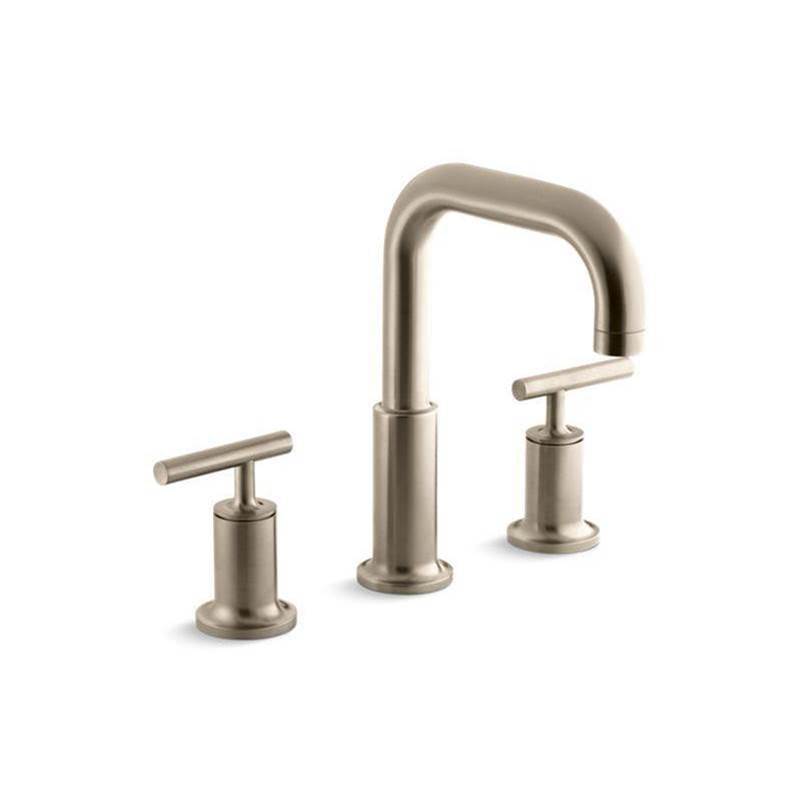 Purist Deck-mount bath faucet trim with Lever handles