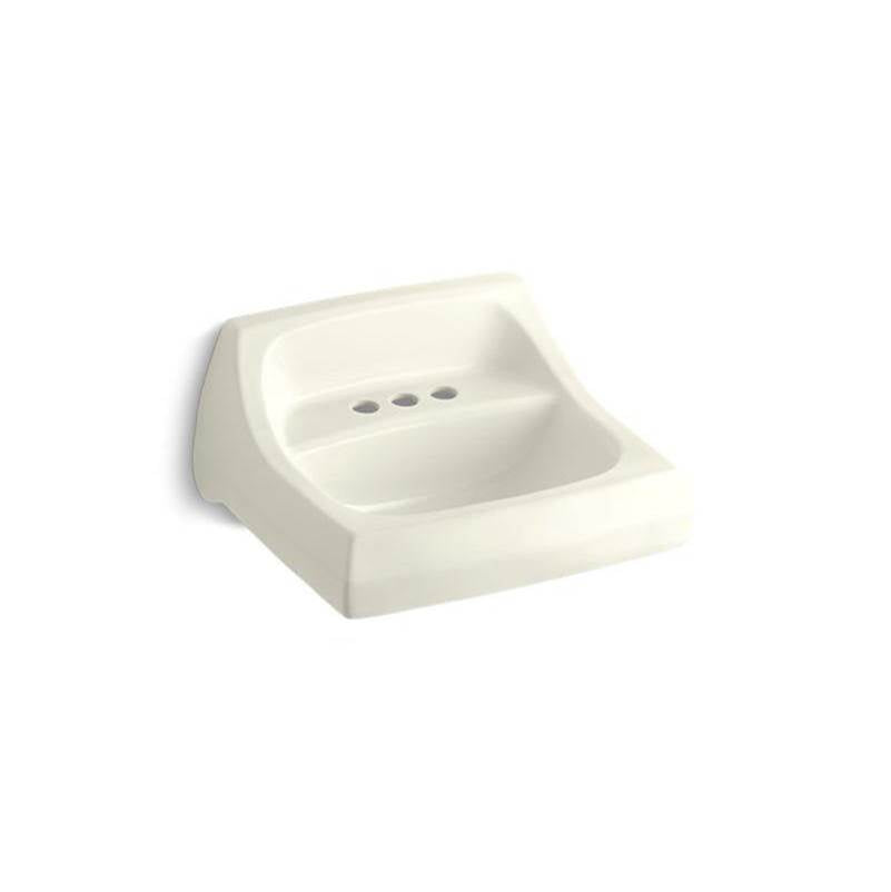 Kingston 21-1/4" x 18-1/8" wall-mount/concealed arm carrier bathroom sink with 4" centerset faucet holes
