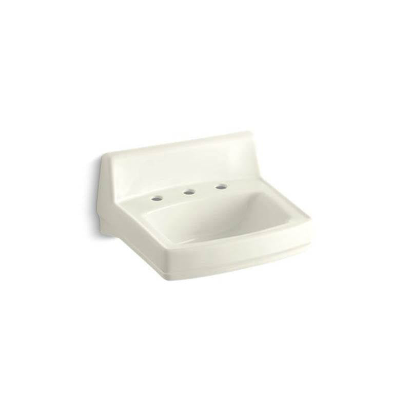 Greenwich 20-3/4" x 18-1/4" wall-mount/concealed arm carrier bathroom sink with widespread faucet holes
