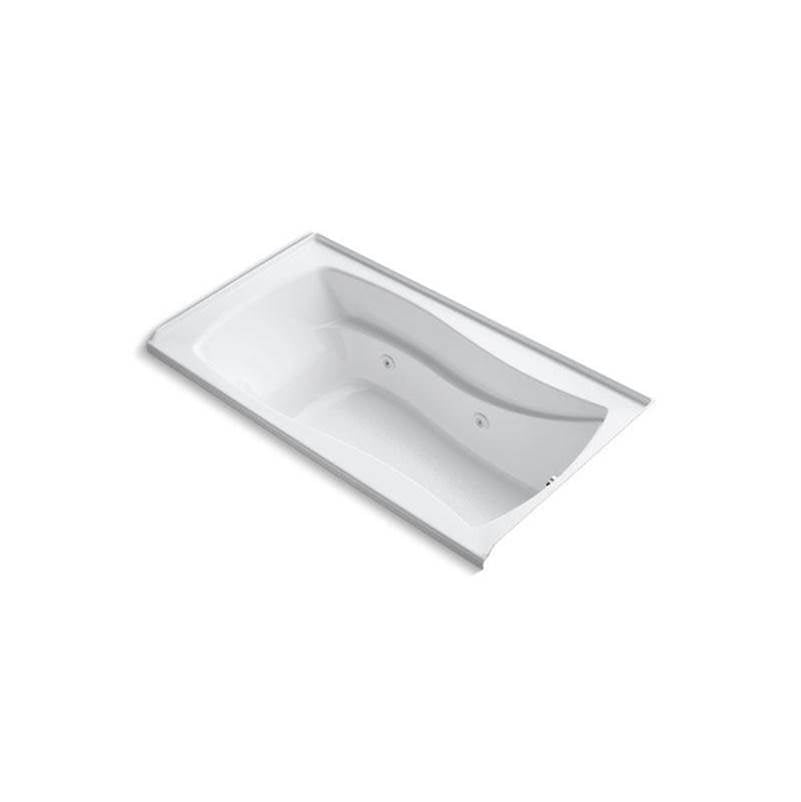 Mariposa 66" x 35-7/8" alcove whirlpool with integral flange, right-hand drain and heater