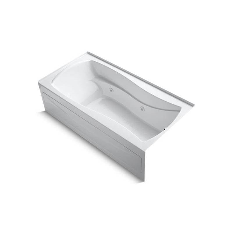 Mariposa 72" x 36" alcove whirlpool bath, right drain