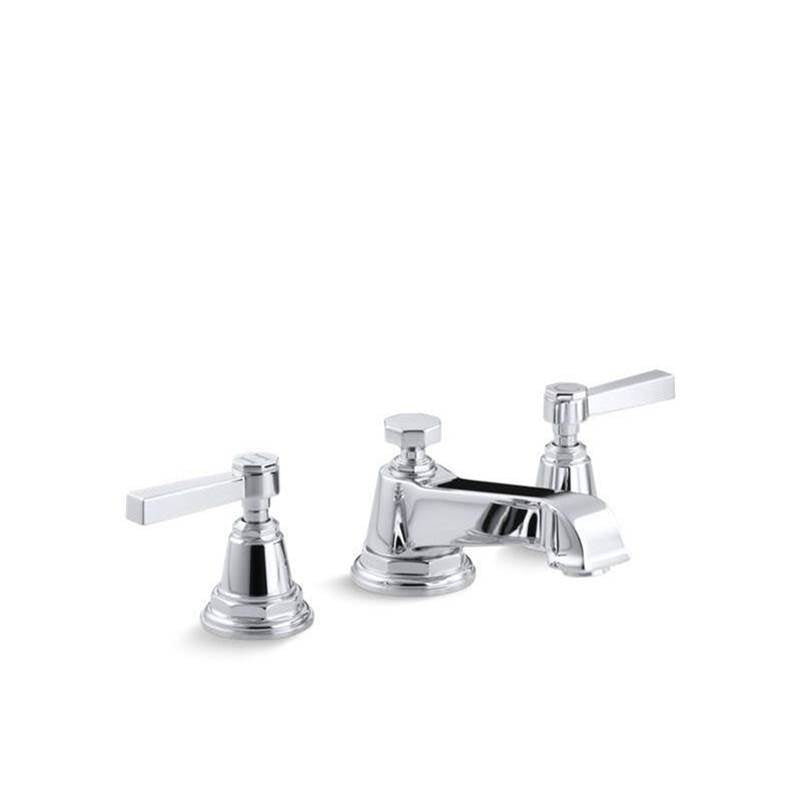 Pinstripe Widespread bathroom sink faucet with Lever handles, 1.2 gpm