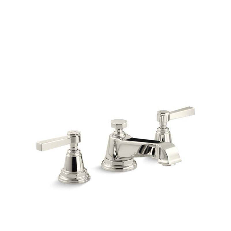 Pinstripe Widespread bathroom sink faucet with Lever handles, 1.2 gpm
