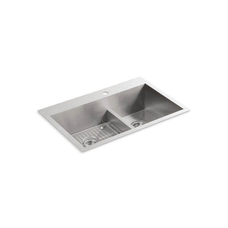Vault Smart Divide 33" top-/undermount double-bowl kitchen sink