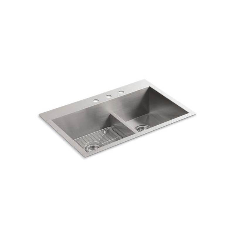 Vault Smart Divide 33" top-/undermount double-bowl kitchen sink