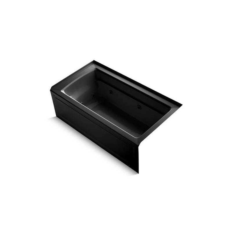 Archer 60" x 32" alcove heated whirlpool bath, right drain