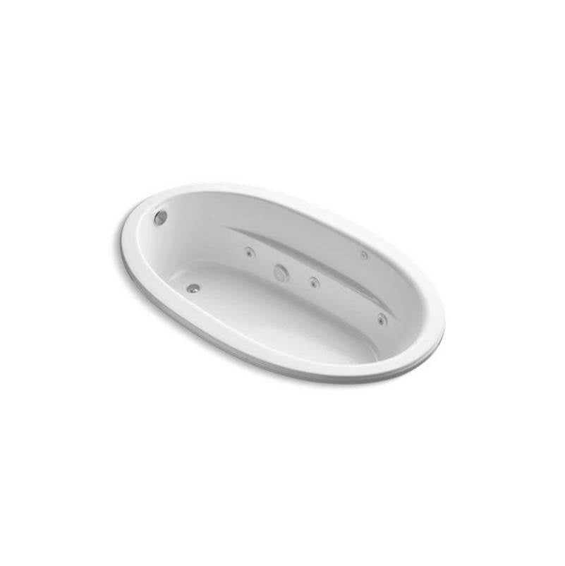 Sunward 72" x 42" drop-in whirlpool bath with Bask heated surface