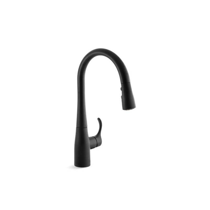 Simplice Compact pull-down kitchen sink faucet with three-function sprayhead