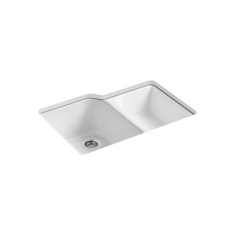 Executive Chef 33" undermount double-bowl kitchen sink