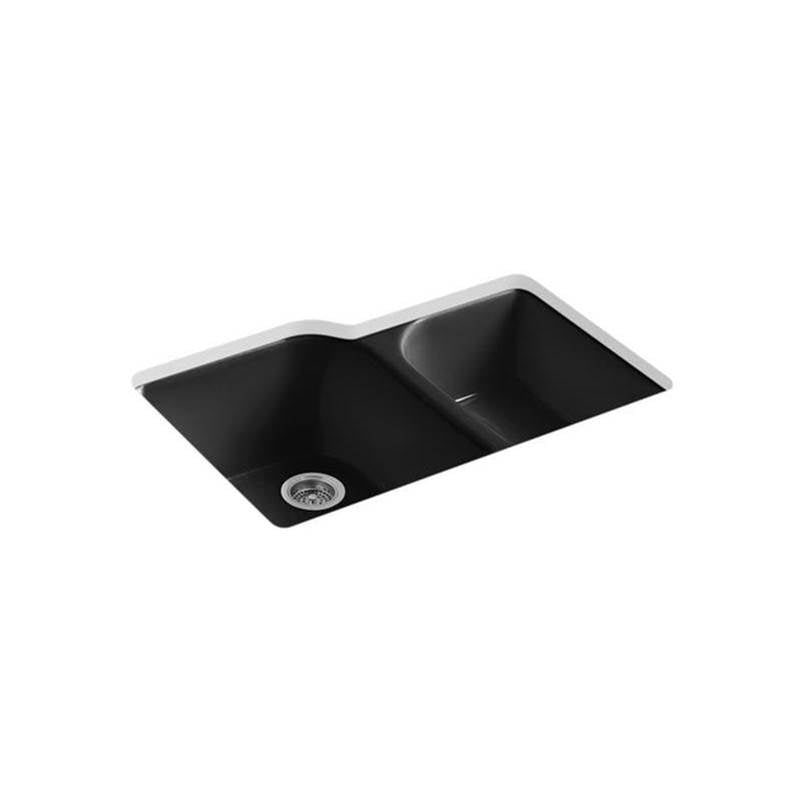 Executive Chef 33" undermount double-bowl kitchen sink