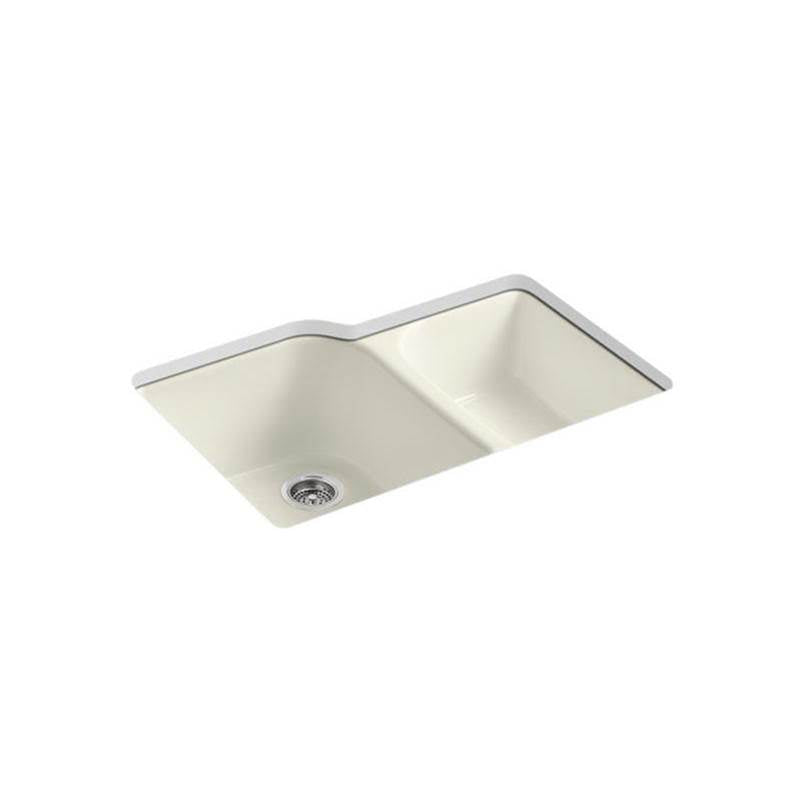 Executive Chef 33" undermount double-bowl kitchen sink