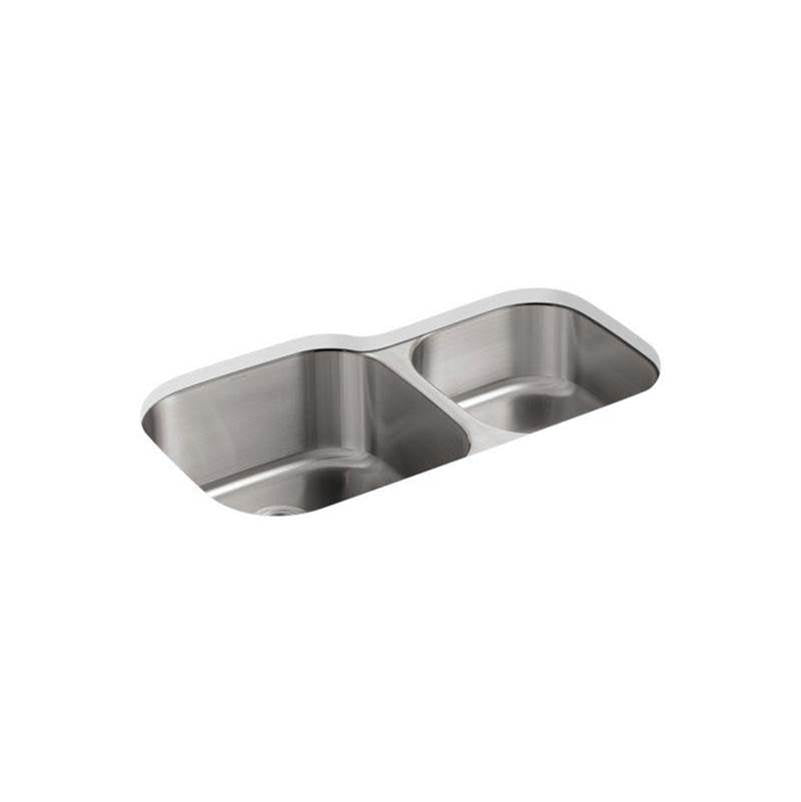 Undertone 35-1/4 undermount double-bowl kitchen sink